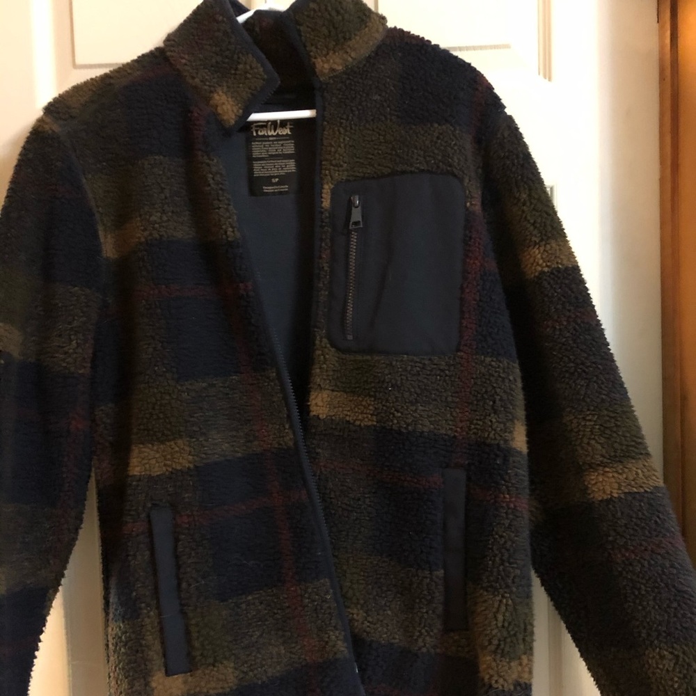 Fuzzy Sherpa sweater coat